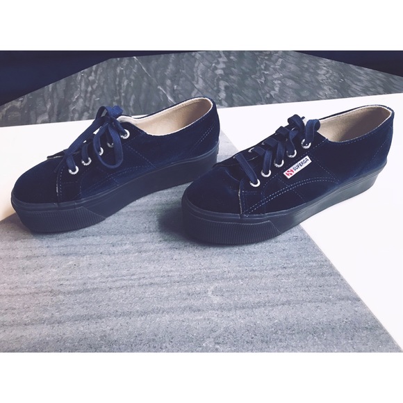 superga blue velvet
